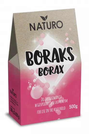 Naturo Boraks do zastosowania w gospodarstwie domowym 500 g