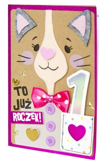 Kukartka Karnet B6 FR-019 Roczek kotek