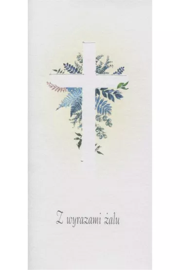 Karnet Kondolencje DL KON02 - Krzy�