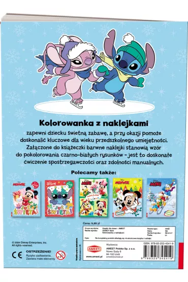 Disney Stich. Kolorowanka z naklejkami