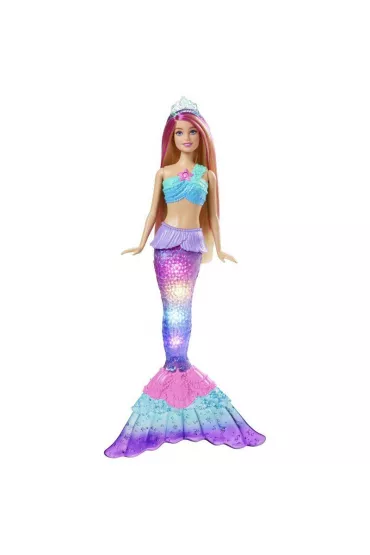 Barbie Malibu Syrenka Migoczce wiateka Lalka HDJ36 Mattel
