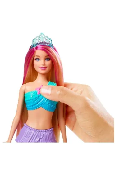 Barbie Dreamtopia. Malibu Syrenka Migocz�ce �wiate�ka Lalka HDJ36 Mattel