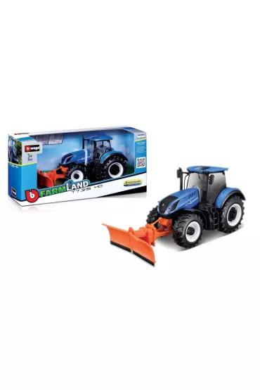 Bburago tractor new holland t7.315 hd p�ug 1:32