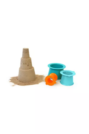 Zestaw 3 foremek do piasku Wie�a Alto Lagoon Green + Vintage Blue + Mighty Orange Quut