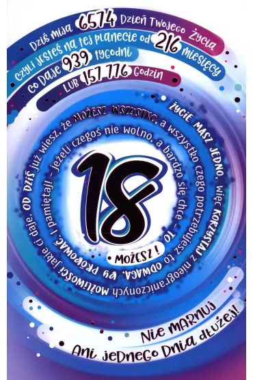 AbCard Kartka okoliczno�ciowa Urodziny 18 ST06