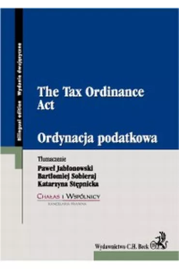 eBook Ordynacja podatkowa. The Tax Ordinance Act pdf - Bart�omiej Sobieraj, Katarzyna St�pnicka, Pawe� Jab�onowski