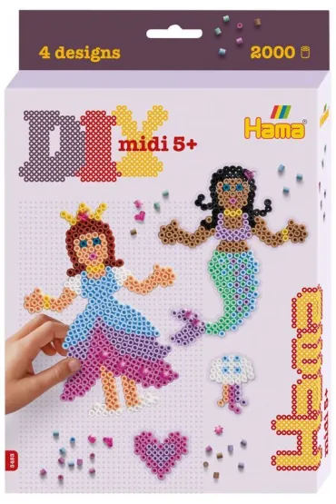 Koraliki Midi Ksi�niczka i Syrenka 2000el Hama