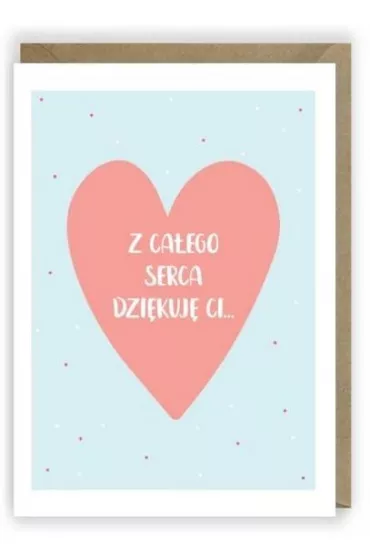 Cardie Kartka okoliczno�ciowa, eko koperta Dzi�kuj� K004