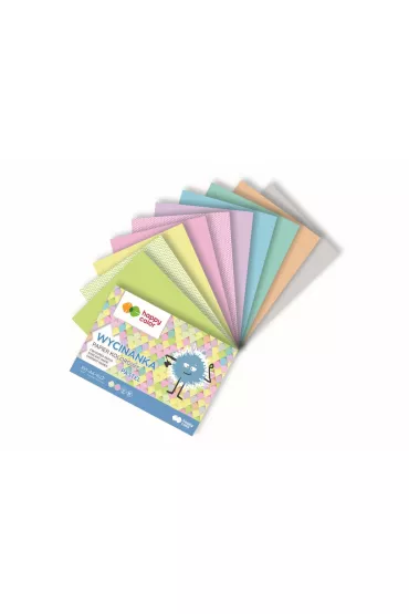 Happy Color Blok Wycinanka Pastel, A4, 100g, 10 arkuszy 10 kartek