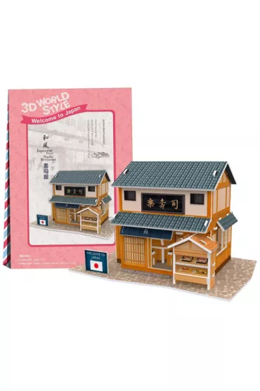 Puzzle 3D Domki �wiata Japonia Sushi House Cubic Fun