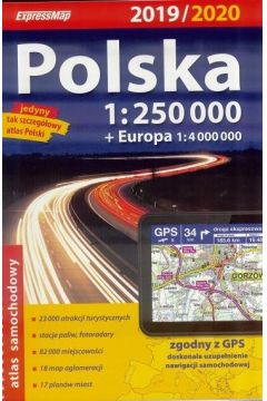 Atlas samochodowy Polska 1:250 000 2019/2020