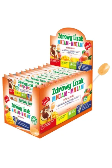 Starpharma Lizak o smaku mango mniam-mniam bezglutenowy Suplement diety Zestaw 40 szt.