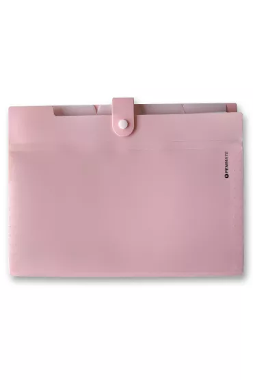 Penmate TECZKA Z 5-ma przegr�dkami A4 PP-105 pastelowa pomara�czowy