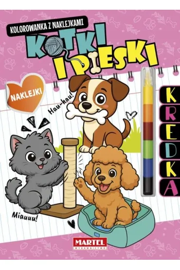 Modu�owa kredka. Kotki i pieski z naklejkami