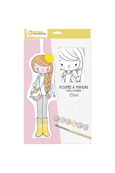 Lalka Chloe z materia�u do pomalowania Clairefontaine