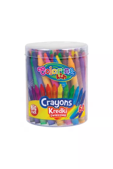 Patio Kredki �wiecowe w wiaderku Colorino Kids 64 szt.