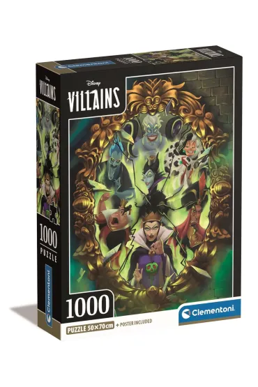Puzzle 1000 el. Compact Disney Villains Clementoni