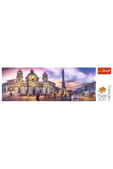 Puzzle panoramiczne 500 el. Piazza Navona, Rzym Trefl