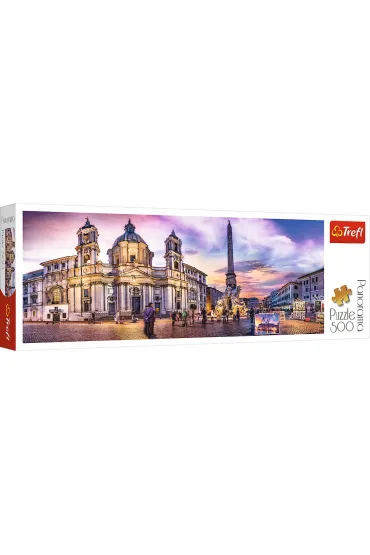 Puzzle panoramiczne 500 el. Piazza Navona, Rzym Trefl