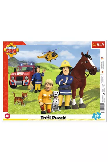 Puzzle ramkowe 25 el. Zawsze na stra�y Stra�ak Sam Trefl