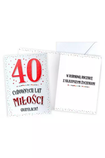Kukartka Karnet Rocznica �lubu 40