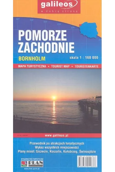 Pomorze Zachodnie - Bornholm. Mapa turystyczna