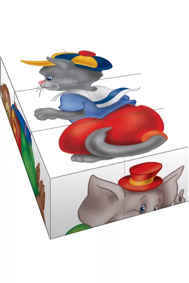 Puzzle Klocki 6 elementw mix Adamigo