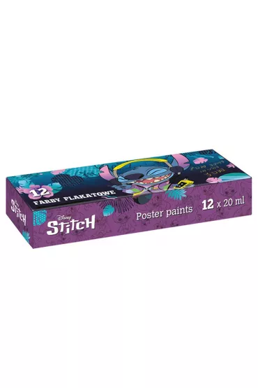 CoolPack Farby plakatowe Disney Core Stitch 20 ml 12 kolor�w 12 x 20 ml