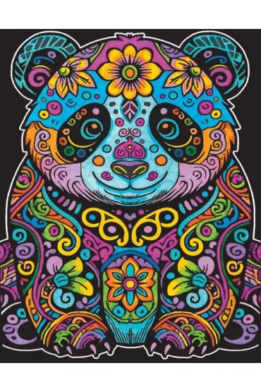 Kolorowanka welwetowa 47x35cm Panda