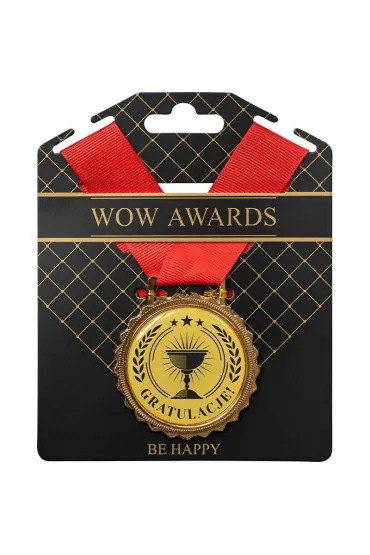 Be-Happy Gifts Medal prezentowy z napisem Gratulacje!