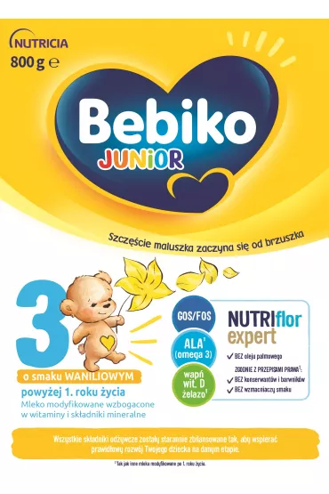 Bebiko 3 Mleko modyfikowane dla dzieci powy�ej 1. roku �ycia o smaku waniliowym 800 g