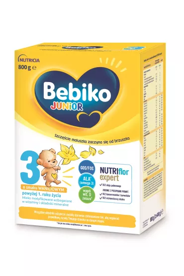 Bebiko 3 Mleko modyfikowane dla dzieci powy�ej 1. roku �ycia o smaku waniliowym 800 g