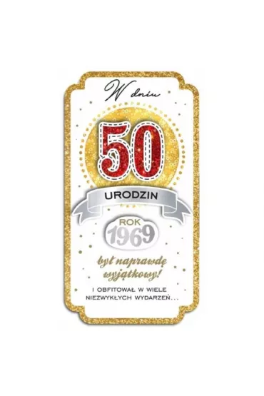 Kukartka Karnet 50 urodziny PM-085