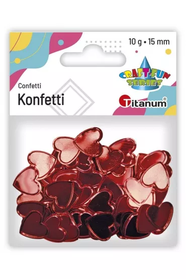Titanum Konfetti Serca czerwone 10 g