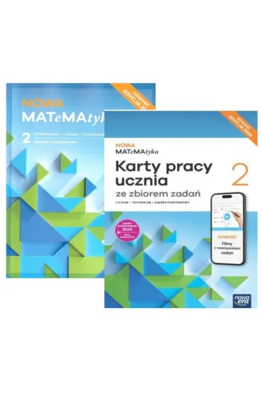 Pakiet NOWA MATeMAtyka 2. Podr�cznik i Karty pracy ucznia ze zbiorem zada� SMART dla liceum og�lnokszta�c�cego i technikum. Zakres podstawowy. Edycja 2024 - Dorota Ponczek, Karolina Wej