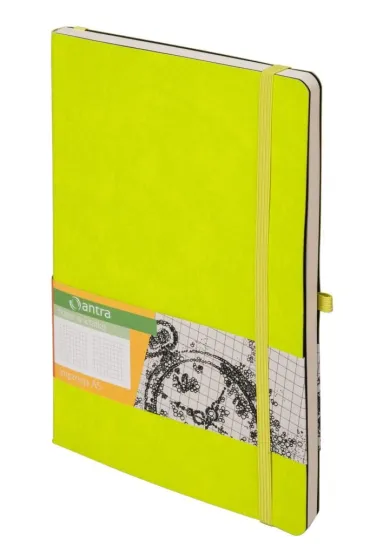 Notesy Antra Notes A5 Impresja limonkowy kratka 192 kartki