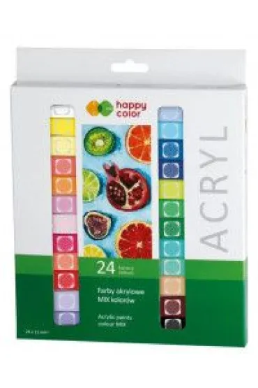 Happy Color Farby akrylowe zestaw kolorystyczny 24 kolory x 12 ml