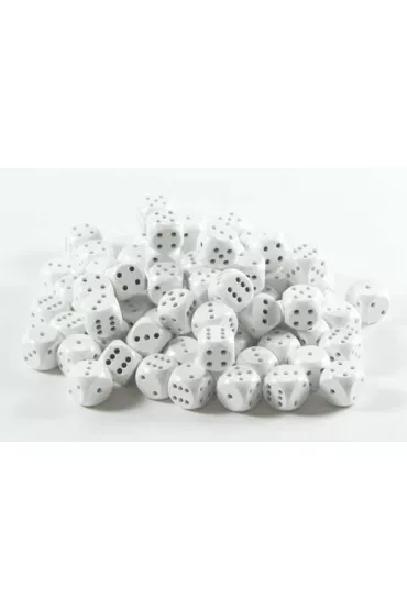 Kostka do gry plastik standard - bia�a - 100 szt.