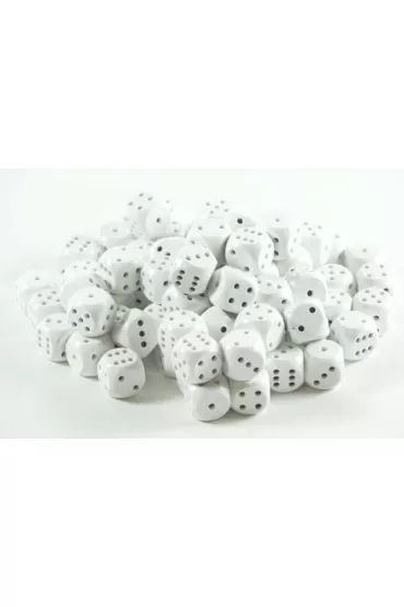 Kostka do gry plastik standard - bia�a - 100 szt.