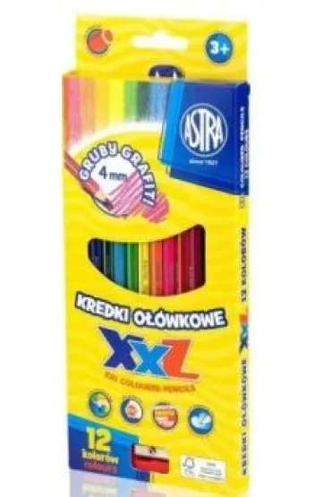 Astra Kredki o��wkowe hexagonalne 12 szt.