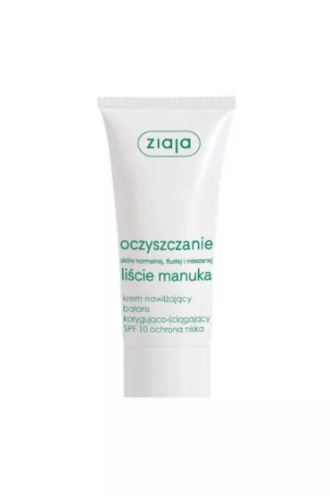 Ziaja Li�cie Manuka Oczyszczanie SPF10 krem nawil�aj�cy balans koryguj�co-�ci�gaj�cy 50 ml