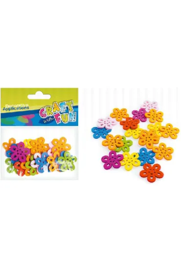 Craft with Fun Ozdoba dekoracyjna drewniana kwiat