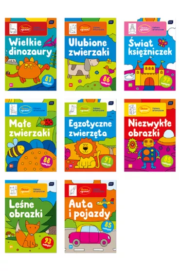Kolorowanka A4/16 z naklejkami Zabawy artystyczne 3+ mix wzor�w