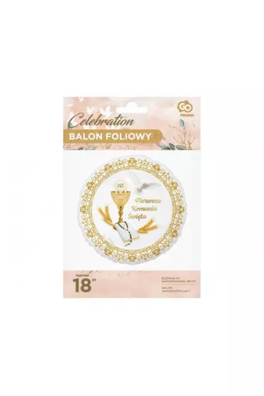 Godan Balon foliowy Pierwsza Komunia �wi�ta 45cm