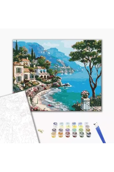 Brushme Malowanie po numerach - Nabrze�e w�oskie 40x50cm