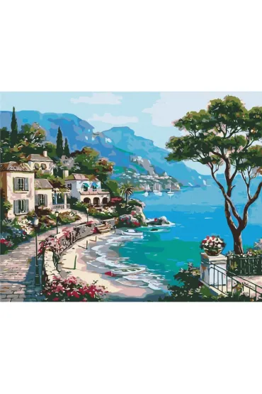 Brushme Malowanie po numerach - Nabrze�e w�oskie 40x50cm