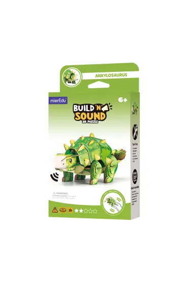 Puzzle 3D. Buduj i s�uchaj - Ankylozaur mierEdu