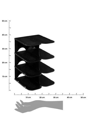 5five Simply Smart Organizer na 4 pary but�w Czarny