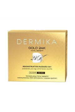 Dermika Gold 24K Total Benefit 65+ rekonstruktor modoci na dzie i na noc 50 ml