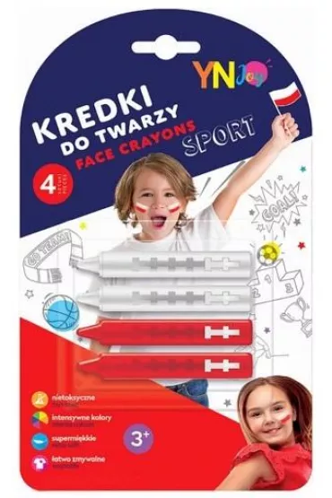 Kredki do twarzy biao-czerwone Sport